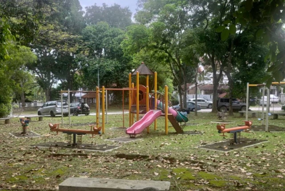 The view from the public play park adjacent to Dewan Pudina which can be seen behind the tree line. - Photo by Danial Dzulkifly