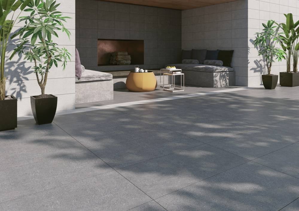 The light reflected off the light coloured tiles helps an elderly with poor vision or anxiety, to walk around safely