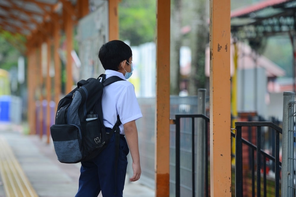 Heavy backpacks have been linked in certain research to have contributed to bad body posture among children. - Photo by Mohd Halim Abdul Wahid