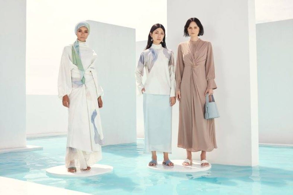 Soft colours paired against fluid, dreamy patterns are incorporated into this collection. 