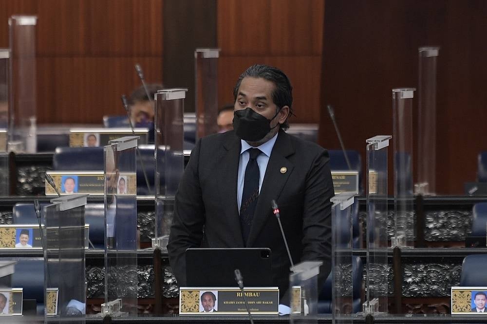 Health Minister and Rembau MP Khairy Jamaluddin during the Dewan Rakyat sitting, on Wednesday. - BERNAMA