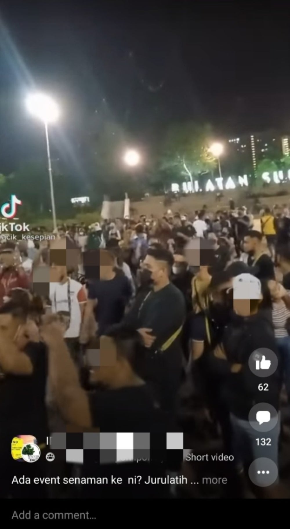 Outdoor concert posted TikTok video