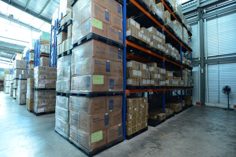 The warehouse located in Balakong, Selangor which stores the stationery products for Lotus's Malaysia.
