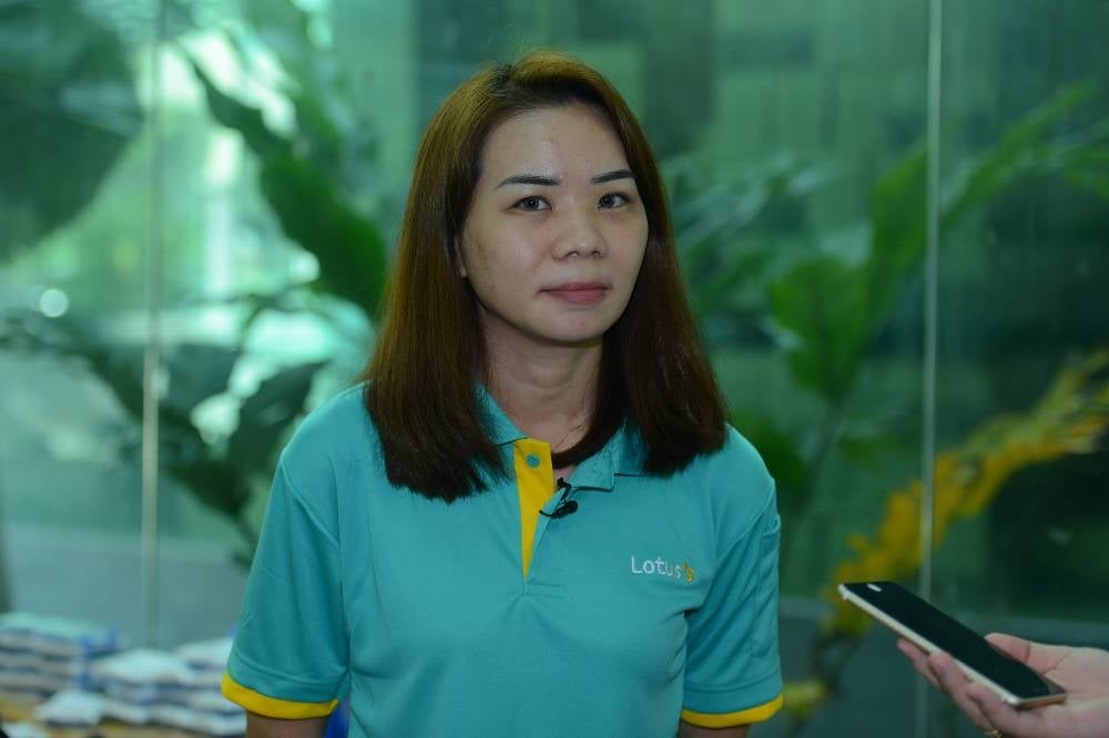 Jocelyn Yap is happy to inform that 95 percent of the stationery packaging has already converted to recyclable materials at the moment.