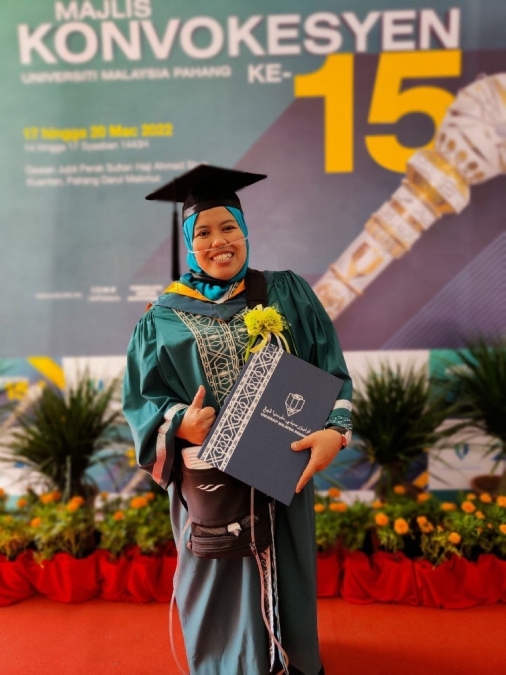 Juliza Ameruddin is elated that her 11-year struggle paid off when she finally received her coveted degree at the 15th UMP Convocation.