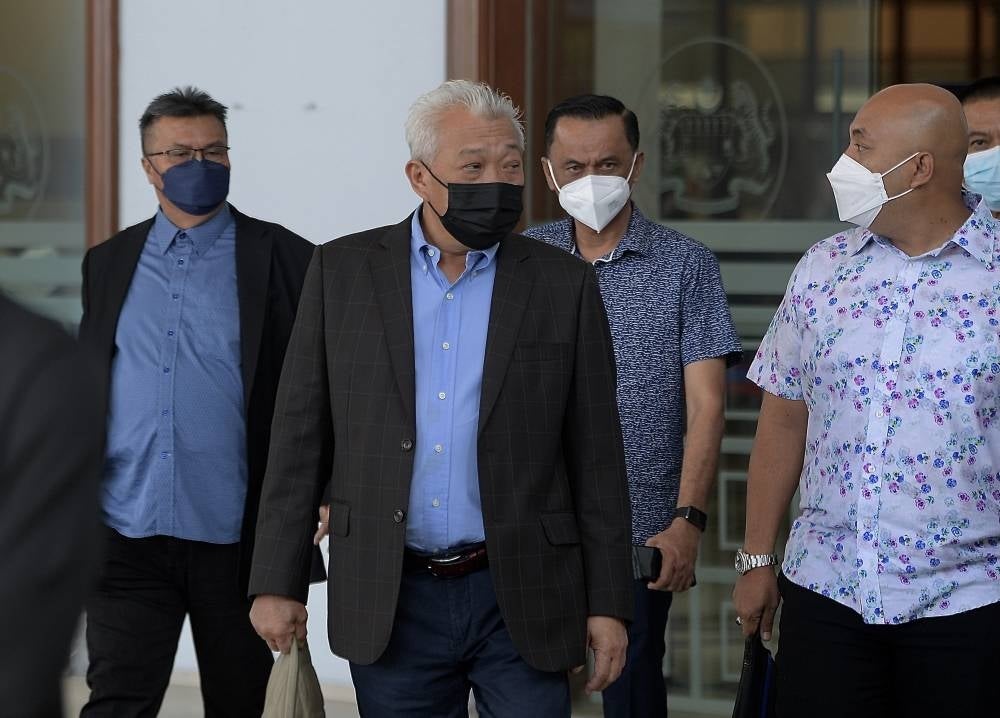 Datuk Seri Bung Moktar Radin at the Kuala Lumpur Courts Complex for his trial proceeding. - BERNAMA