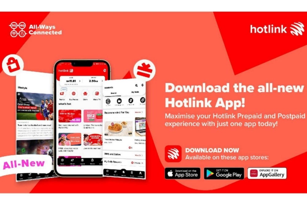 Maxis launches the all-new Hotlink App to give both Hotlink Prepaid and Postpaid users everything they need in a single, all-in-one consolidated platform.