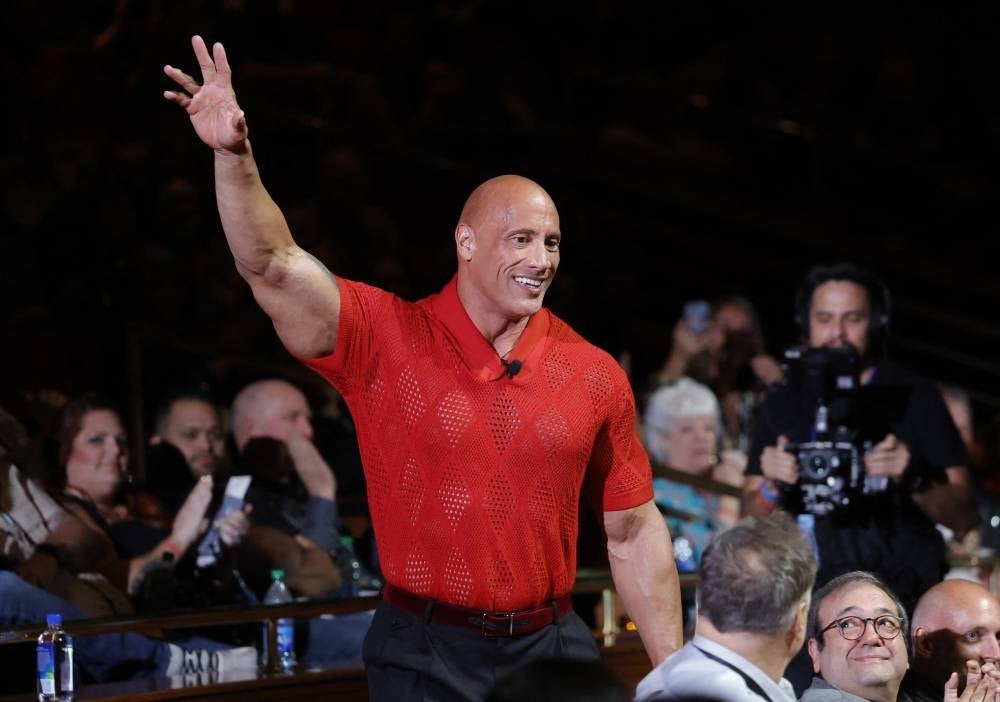 Dwayne Johnson speaks onstage during CinemaCon 2022 on April 26, 2022 in Las Vegas, Nevada. - AFP