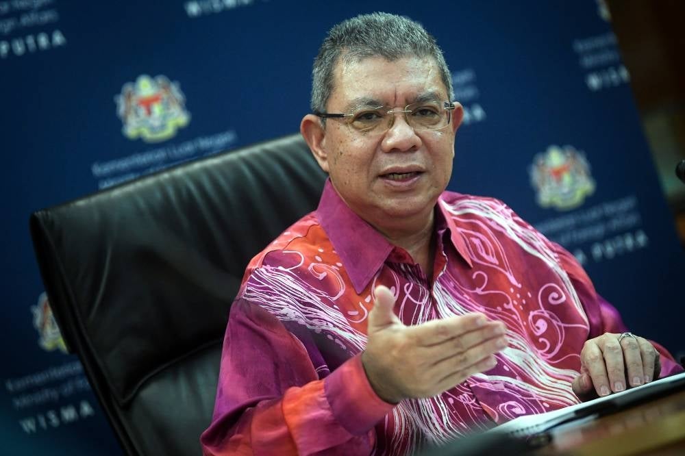 Foreign Minister Datuk Seri Saifuddin Abdullah during an interview at Wisma Putra, today. - BERNAMA