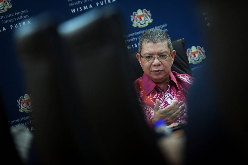 Foreign Minister Datuk Seri Saifuddin Abdullah during a special interview at Wisma Putra, today. - BERNAMA