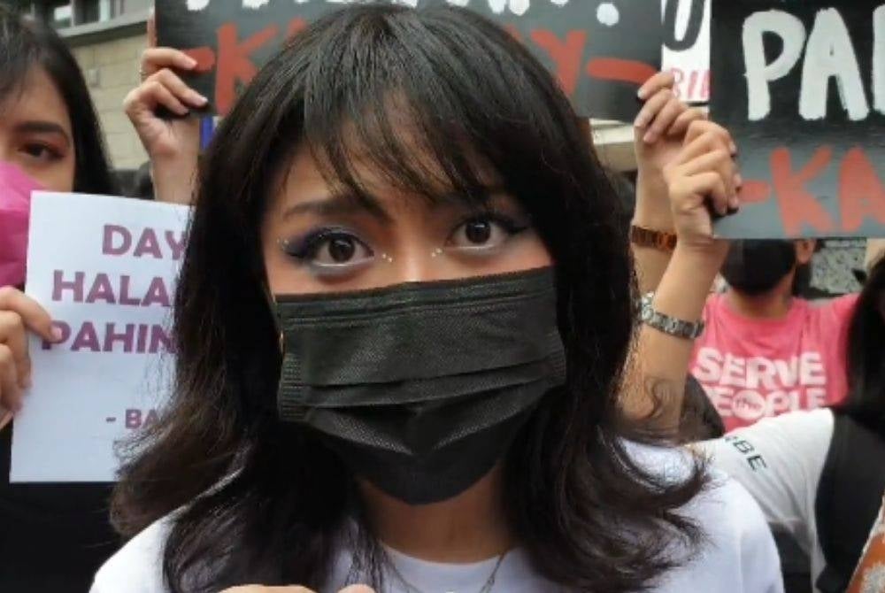 Frankie “Kakie” Pangilinan, daughter of Vice President Leni Robredo’s running mate Kiko Pangilinan. (Screengrab from AlterMidya)