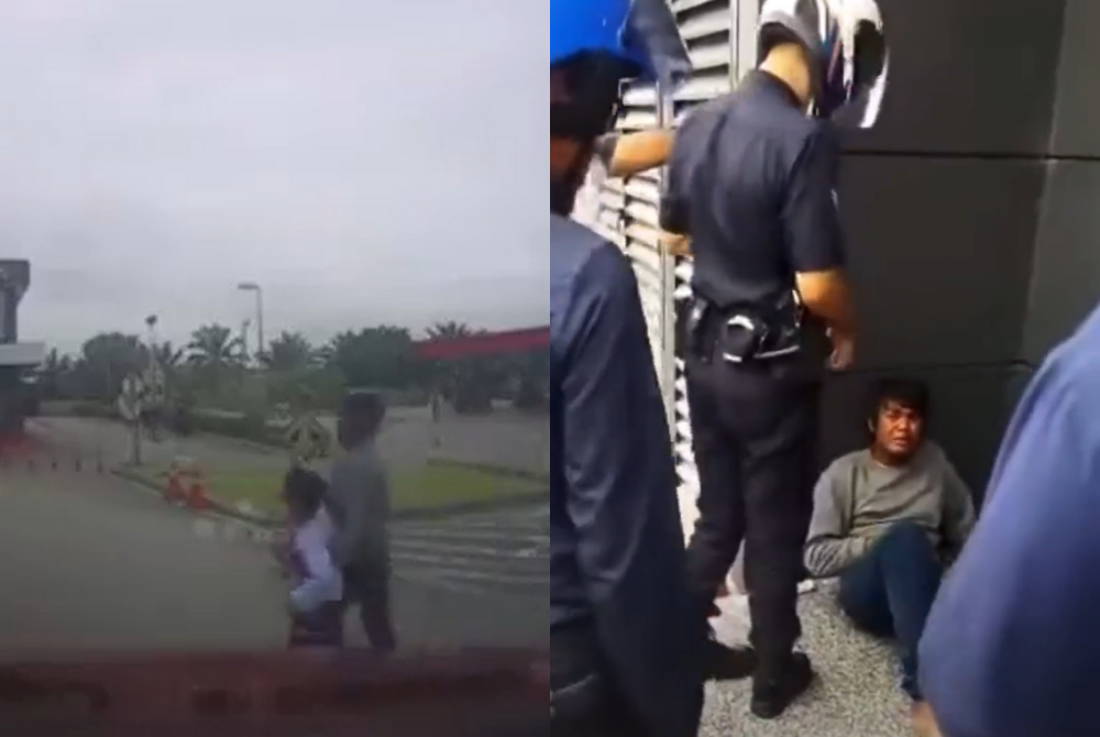 A screenshot from the video that went viral on social media relating to the kidnapping attempt incident near Taman Kota Masai, Johor.