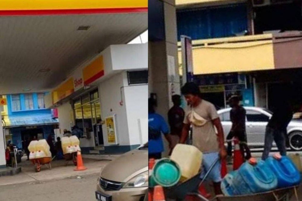 The purchase of petrol and diesel using gallon-sized bottles that took place at petrol stations around Semporna has caused congestion at the petrol stations.