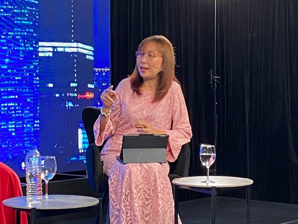 Seputeh MP Teresa Kok during Sinar Daily's talk show Wacana English Edition entitled “Women: Not Born To Be Leaders?”, today.