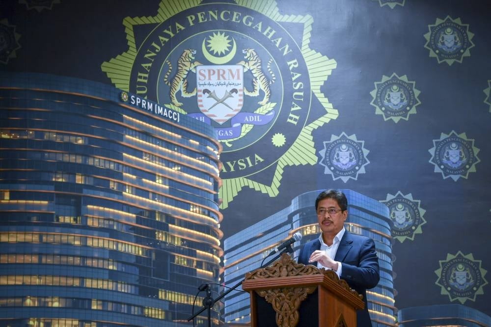 Azam said the total assets forfeited and returned to the Malaysian government last year was worth about RM5.1 billion, with 99.57 per cent of it linked to 1MDB. Photo: BERNAMA