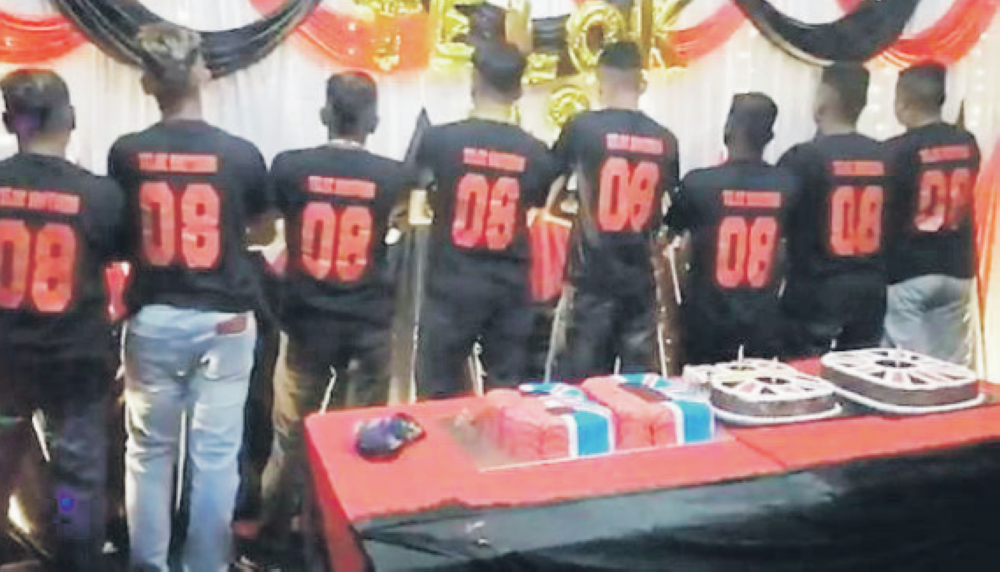 Among the individuals arrested for suspicion of being members of the underworld gangs. Photo: SINAR HARIAN