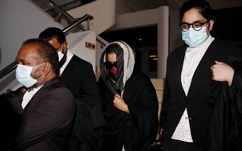 Samirah Muzaffar (two, right) and two teenagers were discharged by the High Court. Photo: BERNAMA