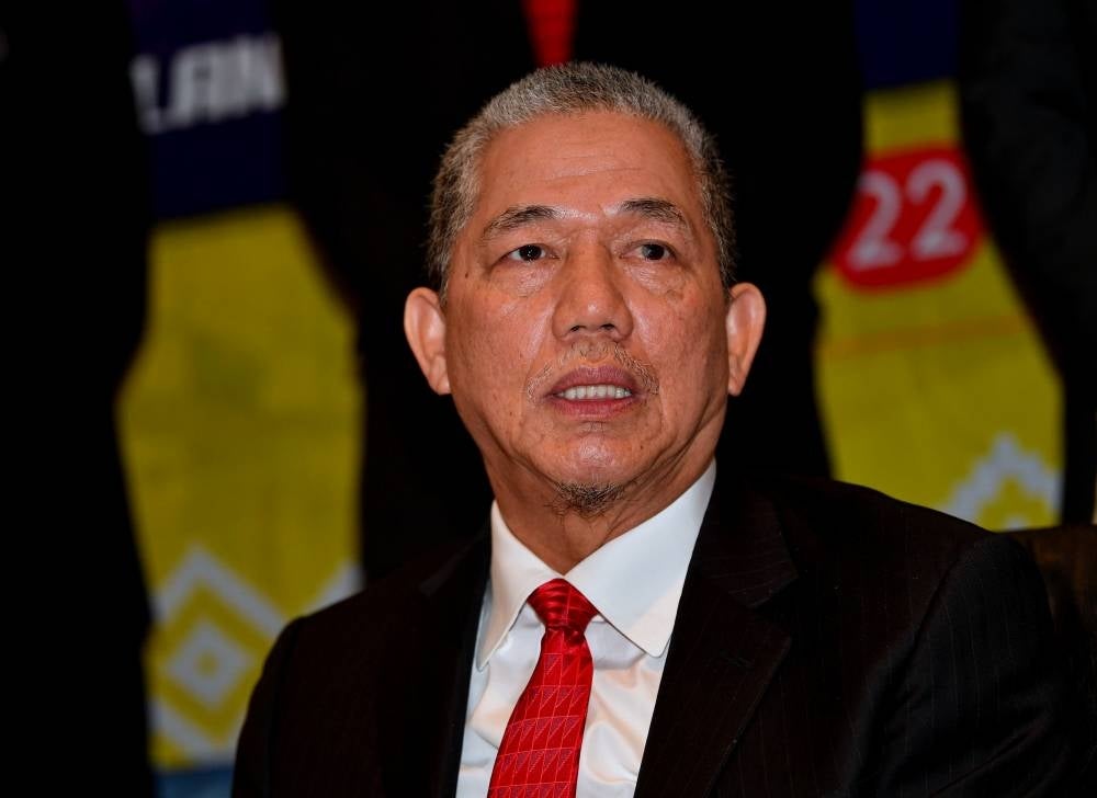 Senior Works Minister Datuk Seri Fadillah Yusof answering questions by reporters after officiating the 2022 Malaysia Public Works Department (JKR) Senior Officials Conference (SOC) today. - BERNAMA