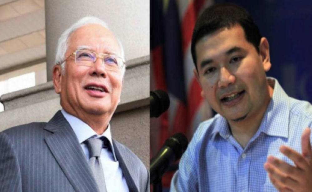 Najib (left), Rafizi (right).