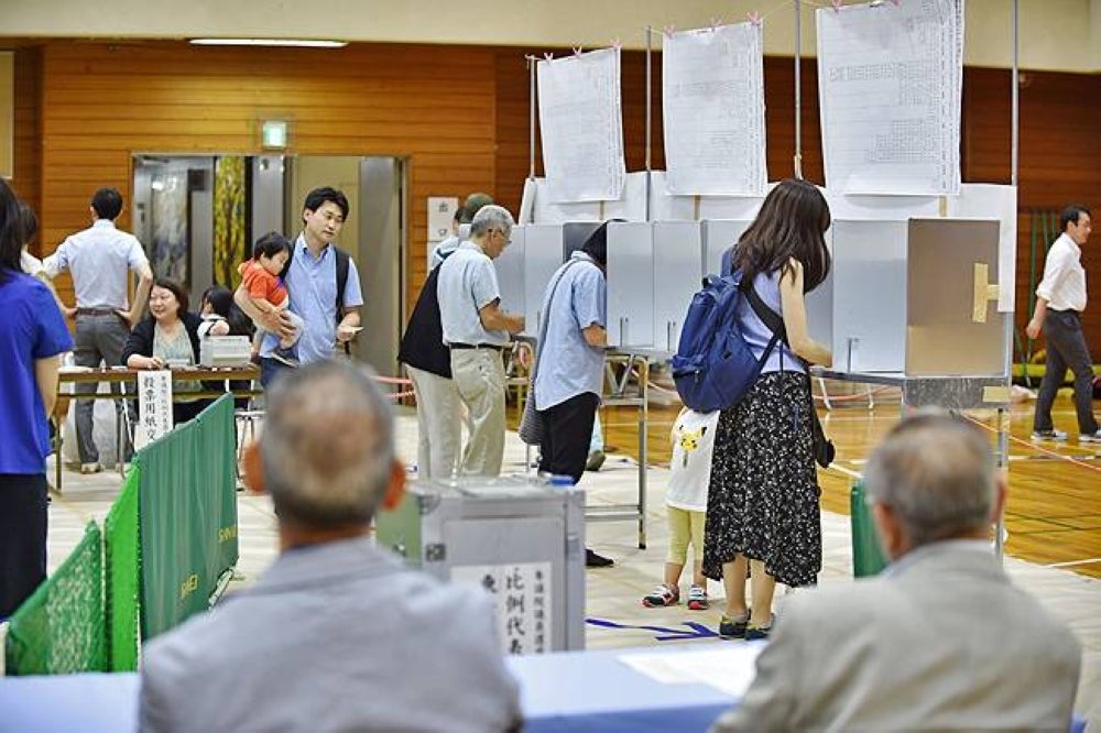 Japan votes at Parliament’s Upper House election. - AFP pic