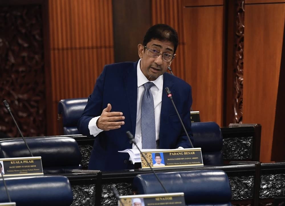 Deputy Minister of Communications and Multimedia Datuk Zahidi Zainul Abidin. - Bernama Photo