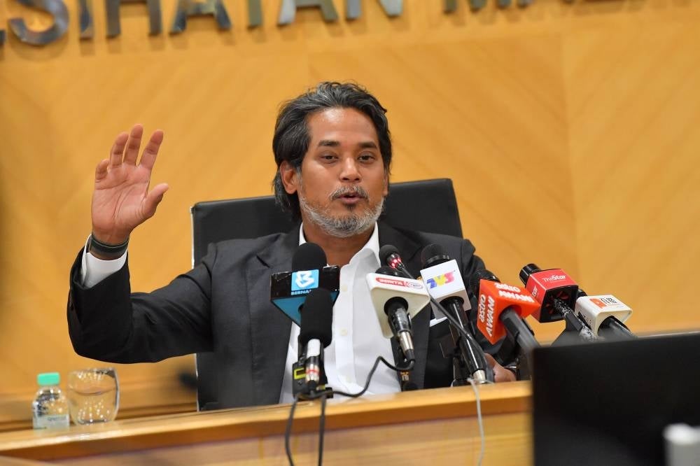 Health Minister Khairy Jamaluddin during a special interview on the Tobacco and Smoking Products Control Bill 2022 at the Health Ministry in Putrajaya, today. - BERNAMA
