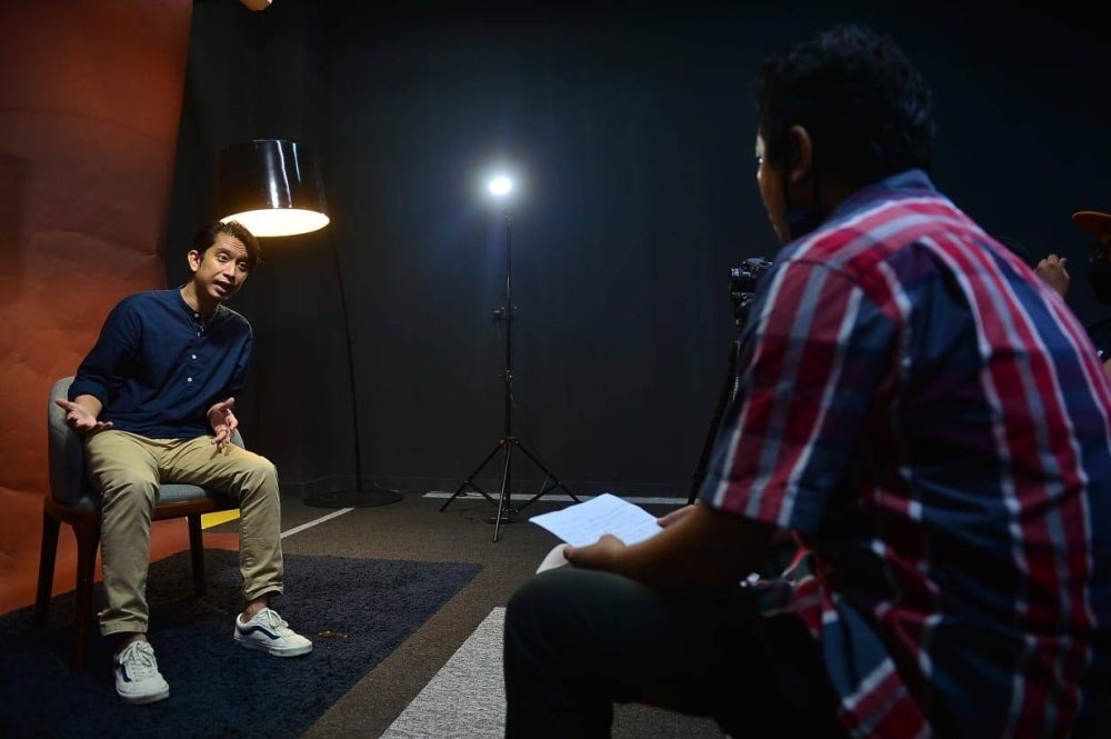 Adam Adli when interviewed by Sinar Premium at Karangkraf, Shah Alam recently.