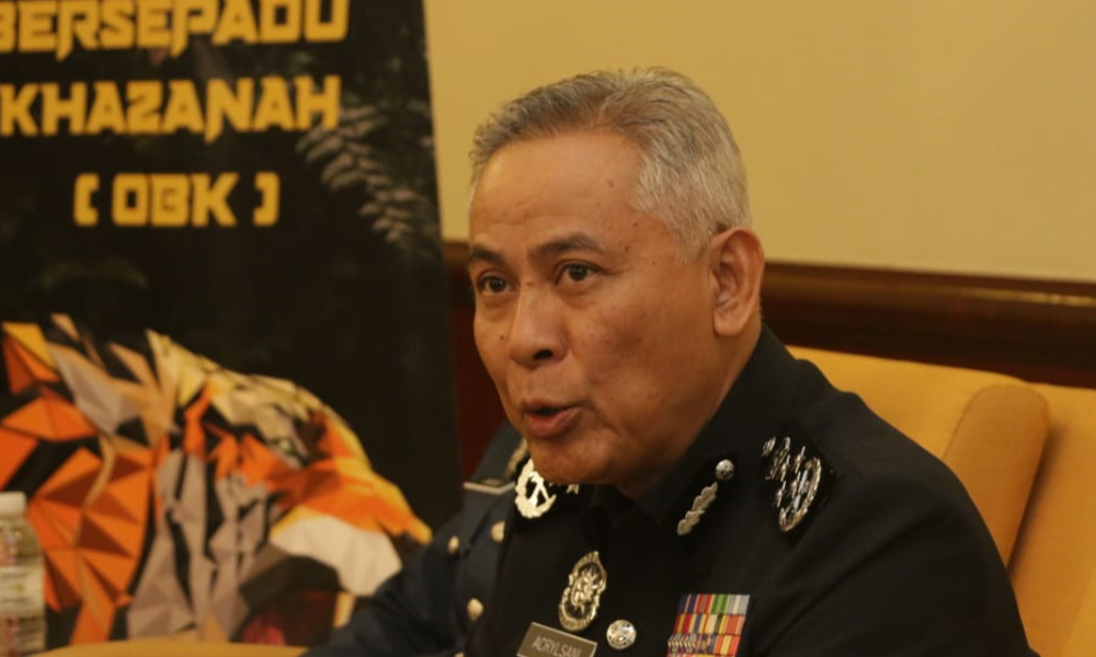 Inspector-General of Police Tan Sri Acryl Sani Abdullah Sani during a press conference after attending the Operasi Bersepadu Khazanah (OBK) on Thursday.