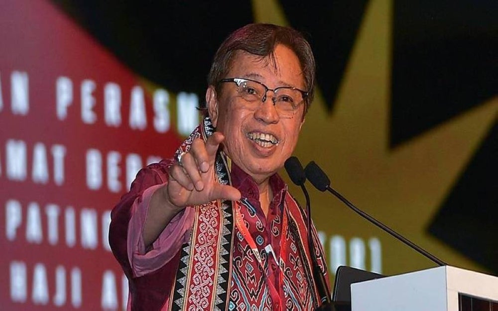 Sarawak Premier Abang Johari. - Bernama Photo