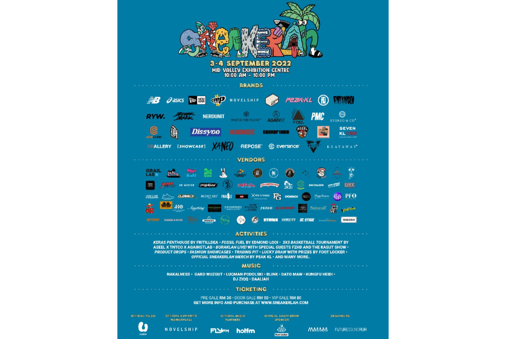 It is expected that the visitors count will surpass 33,000 people from the last Sneakerlah convention in 2019 since sneaker enthusiasts, streetwear and fashion connoisseurs, collectors and traders alike will be hyped to see their growth after the two year absence.