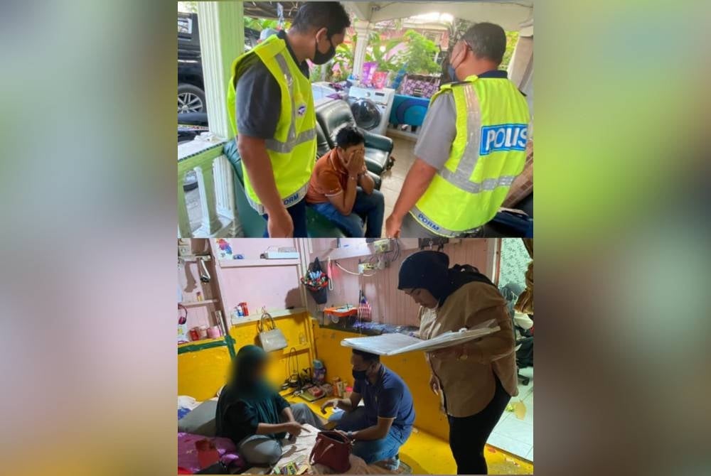 Among the victims that were rescued by D3 Bukit Aman in an operation around Kampung Sungai Udang, Klang on Tuesday. - PDRM Photo