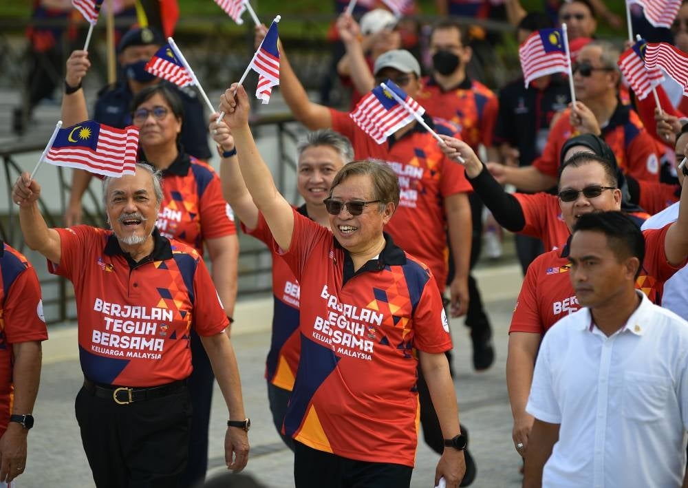 Abang Johari at the launching of the state-level 2022 National Month and Fly the Jalur Gemilang here today. Photo: BERNAMA