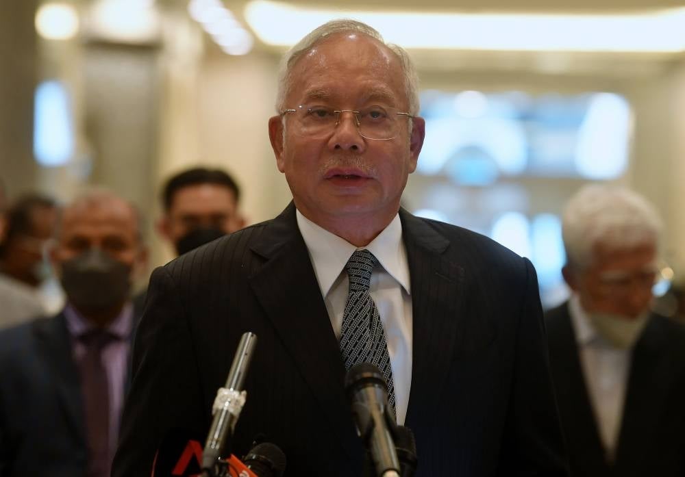 Datuk Seri Najib Razak at the Federal Court, today. - BERNAMA