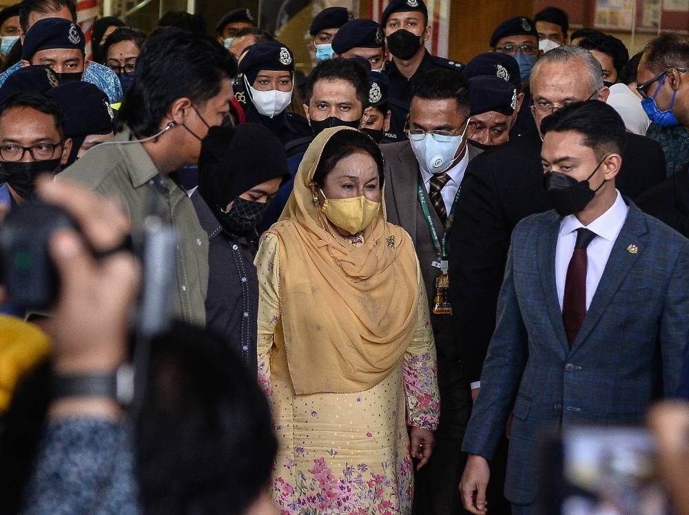 Datin Seri Rosmah Mansor at the Kuala Lumpur Courts Complex, today. - BERNAMA