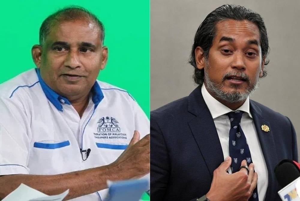  Fomca president Datuk Marimuthu Nadason (left) told Health Minister Khairy Jamaluddin that milk is a basic necessity for growing children and should not be included in the sugar expansion list. 