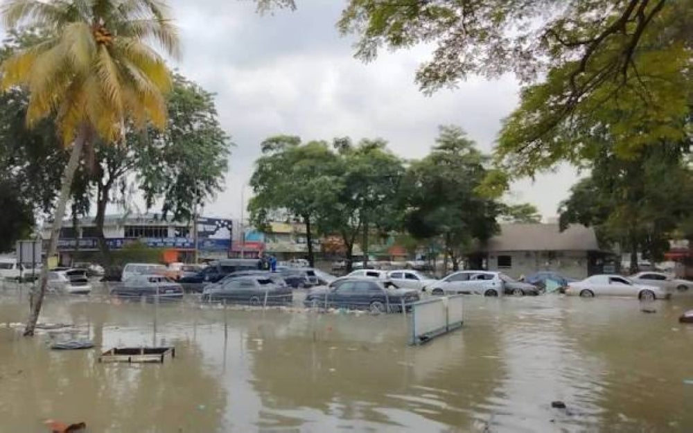 Flood prone area Taman Seri Muda in Selangor