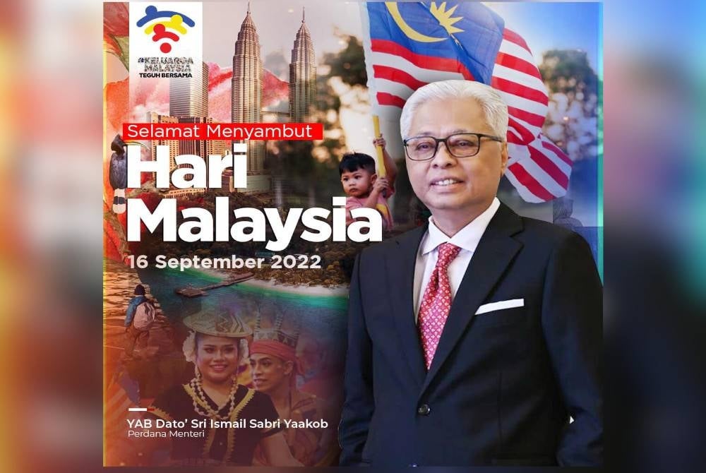 The Prime Minister is scheduled to attend and speak at the national-level Malaysia Day 2022 celebration at Dataran Memorial Pengisytiharan Kemerdekaan in Banda Hilir, Melaka tonight. Photo - Ismail Sabri's Facebook