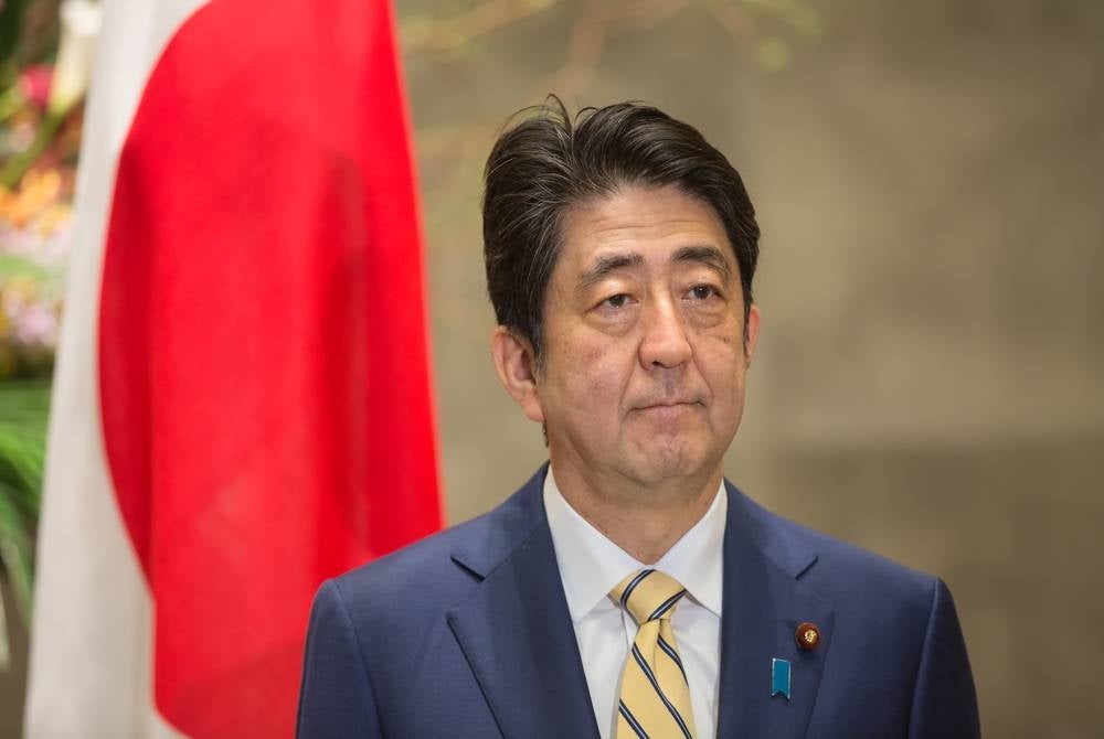 Former Japanese Prime Minister the late Shinzo Abe - 123RF