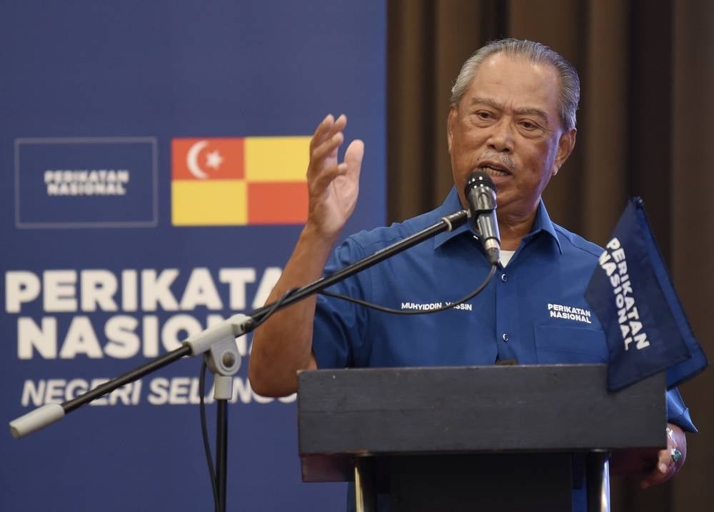 Muhyiddin said PN was also taking a firm stance that GE15 should not be held soon because at the moment there are more important matters at hand. - Bernama Photo