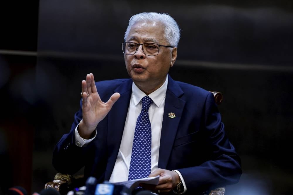 Ismail Sabri during a press conference at Federal police headquarters in Bukit Aman. Photo - BERNAMA