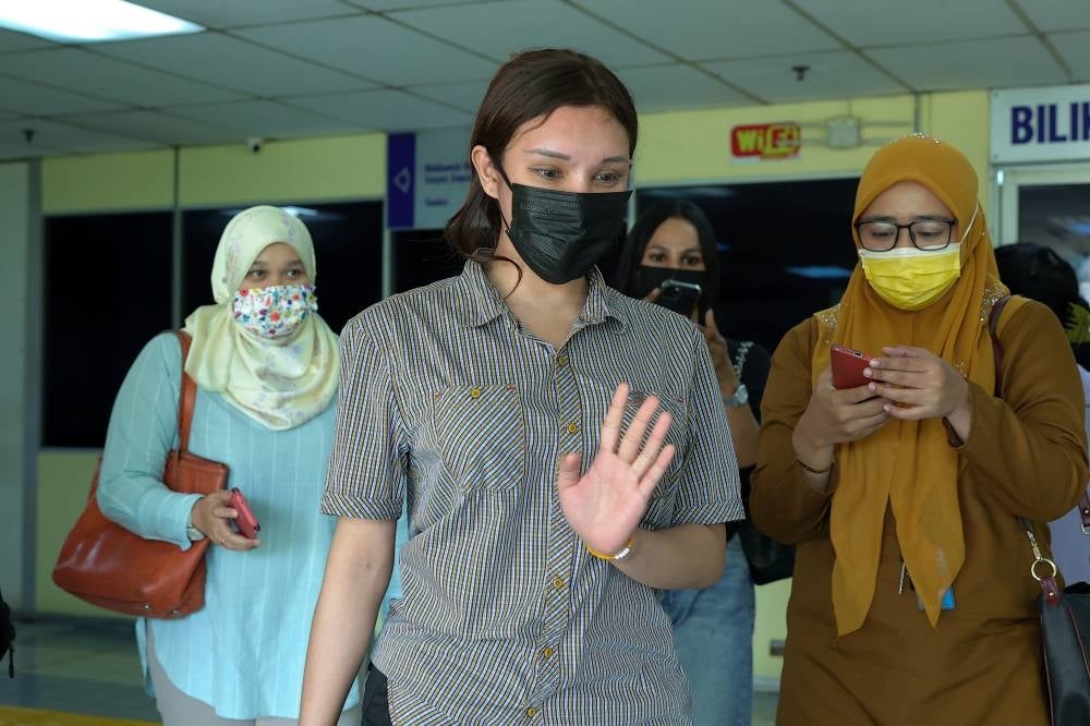 Safiey Ilias present at the Ampang Sessions Court for mention of the case on four charges including non-physical sexual assault on two teenage boys. - Bernama Photo