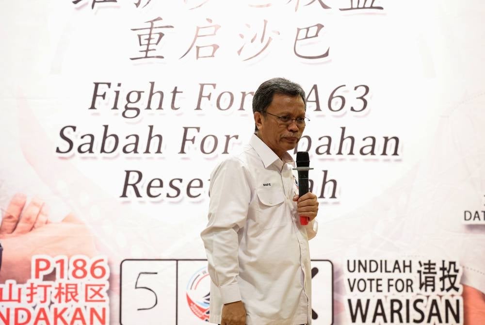 Warisan president Datuk Seri Shafie Apdal - BERNAMA 