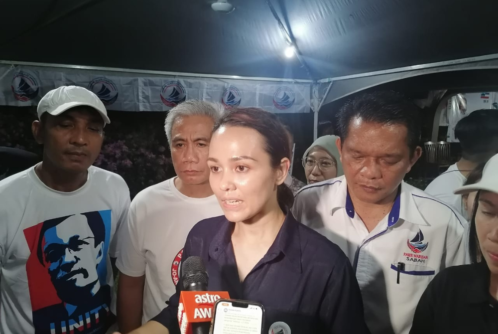 Jo-Anna met the reporters at Tamparuli polling station, Tuaran