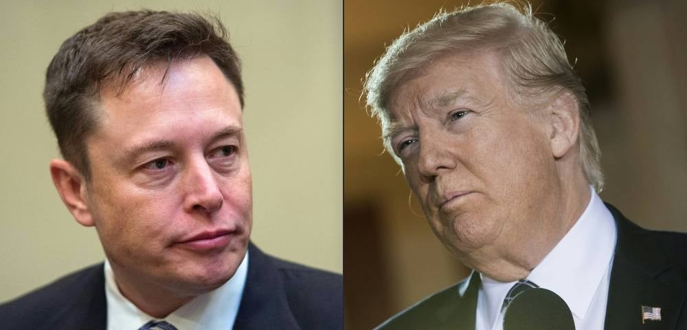 Elon Musk expressed excitement as he watched votes pour in on a Twitter poll he has posted on whether to readmit Donald Trump to the messaging platform. - AFP