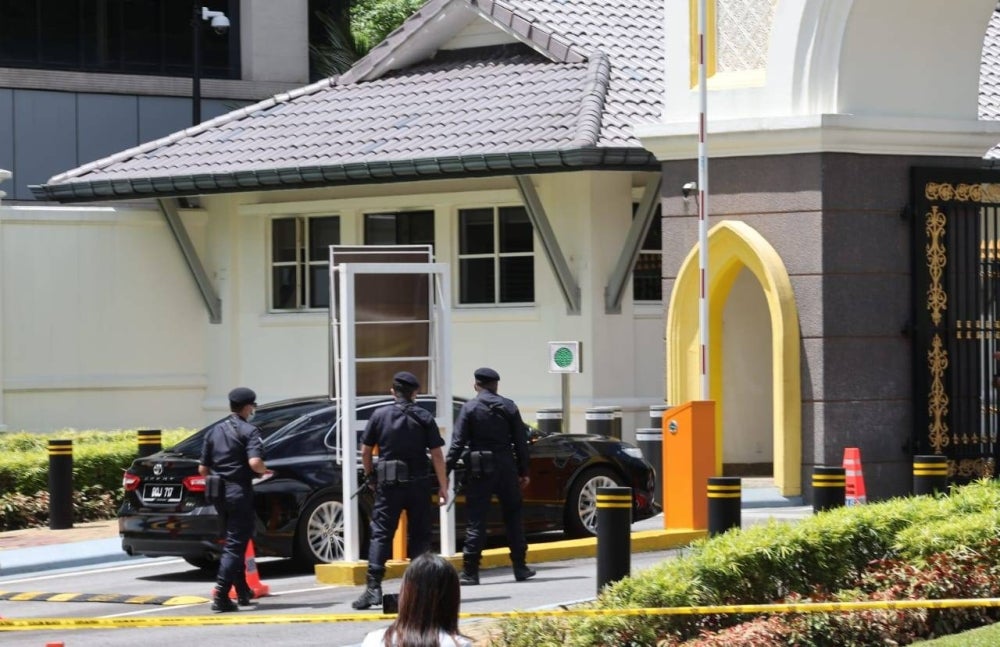  Ghani arrives in a Toyota Camry at 1.12pm today.