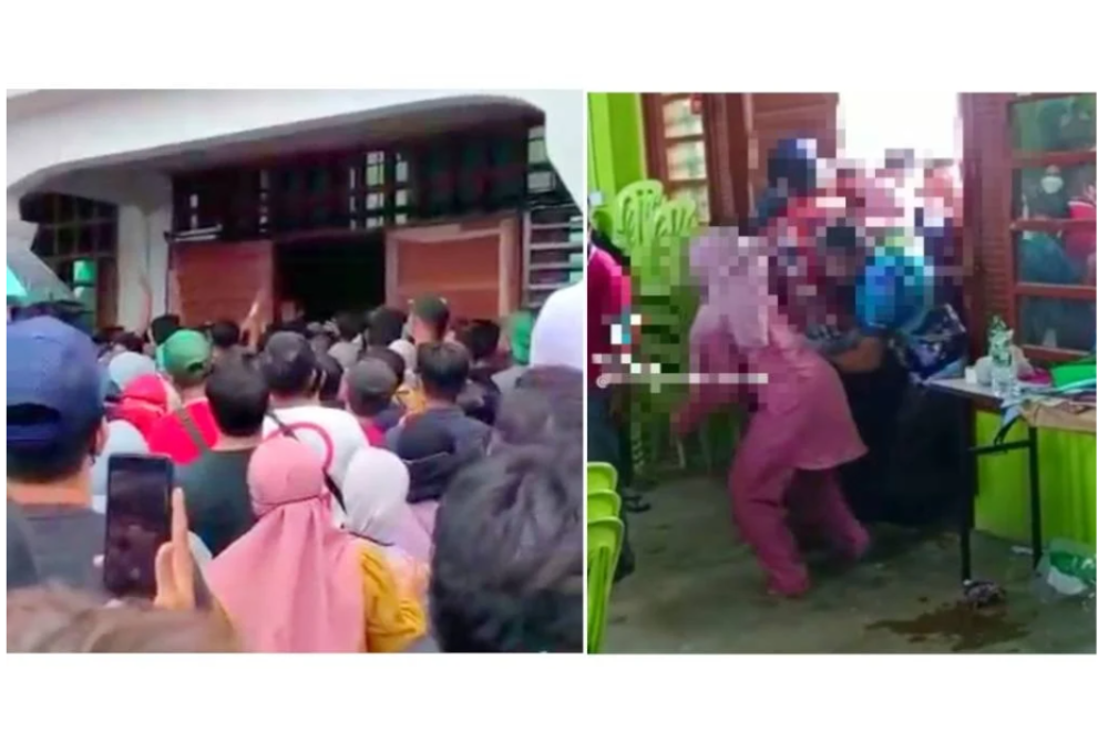 On social media, videos of a bunch of people breaking into a building to get money went viral.