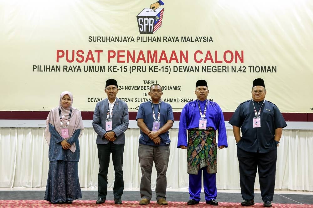 Candidates who will compete for the Tioman N.42 State Legislative Assembly (DUN) - Bernama Photo