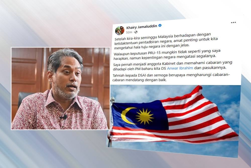 Khairy congratulates Anwar Ibrahim on his appointment as the 10th Prime Minister.