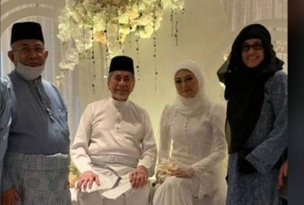 The photo of the bride and groom which went viral on social media recently.