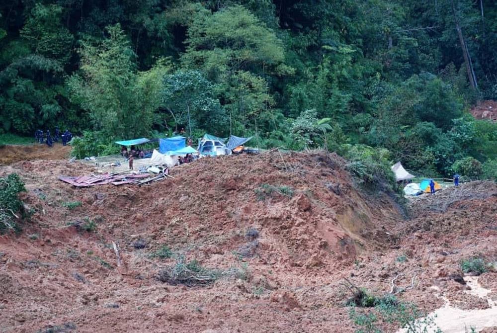 The condition of the affected area near the campgrounds.